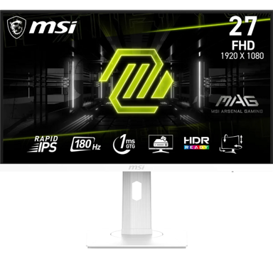 MSI Monitor MAG 274PFWDE, 27", gaming, 180 Hz, 1 ms, bijeli